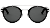 DiorBlackSuit R7U Black Round Sunglasses