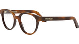 DiorMidnightO R1I Shiny Havana Round Eyeglasses