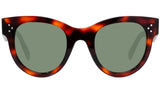 CELINE 3 Dots Shiny Havana Round Sunglasses