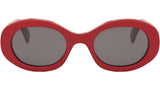 Triomphe Red Oval Sunglasses