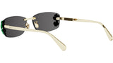 Dior Clover S1U Gold Rectangular Sunglasses