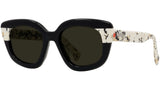 1970 Black Butterfly Sunglasses