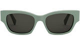 CELINE Monochroms Green Rectangular Sunglasses