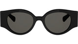 Triomphe Stamp Black Round Sunglasses
