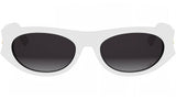 DiorGlow B2I White Oval Sunglasses