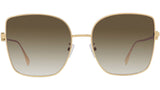 Baguette Gold Square Sunglasses
