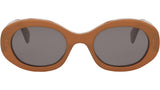 Triomphe Brown Oval Sunglasses