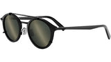 DiorBlackSuit R7U Black Round Sunglasses
