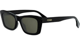 Lettering Black Geometric Sunglasses