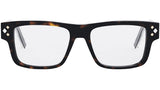 CD DiamondO S3I Shiny Black Squared Eyeglasses