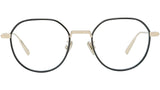 DiorBlackSuitO R3U Yellow Round Eyeglasses