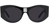 4Gem Black Oval Sunglasses