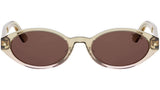 DiorPacific R1I Yellow Oval Sunglasses