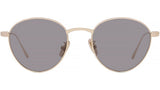 Slim Gold Round Sunglasses