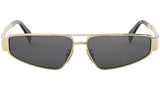 Metal Triomphe Gold Geometric Sunglasses
