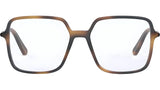 Mini CD O S2I Shiny Havana Geometric Eyeglasses