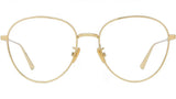 GemDiorO RU Gold Round Eyeglasses