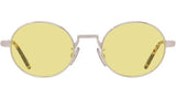 Slim Silver Oval Sunglasses
