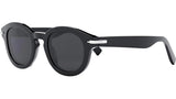 DiorBlackSuit R5I Black Round Sunglasses