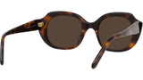 Slim Havana Geometric Sunglasses