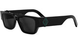 CD Diamond 5I Shiny Black Squared Sunglasses