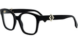 FF Diamonds Black Square Eyeglasses