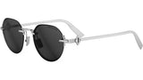 CD Diamond R5U Silver Round Sunglasses
