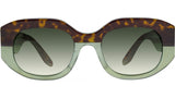 Sueno Green Geometric Sunglasses