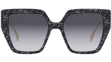 Baguette Grey Butterfly Sunglasses