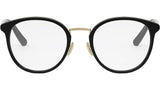 Mini CD O 7F Matte Black Round Eyeglasses