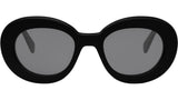 Triomphe Black Round Sunglasses