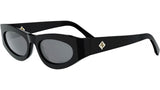 FF Diamonds Black Oval Sunglasses