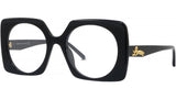 Curvy Black Geometric Eyeglasses