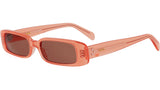CELINE 3 Dots Orange Rectangular Sunglasses