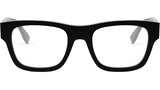 Fendi Diagonal Black Rectangular Eyeglasses