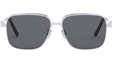CD Link N1U Silver Rectangular Sunglasses