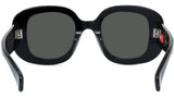 1970 Black Oval Sunglasses