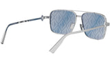 CD Diamond S9U Silver Geometric Sunglasses