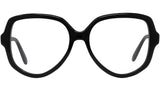 Slim Black Geometric Eyeglasses
