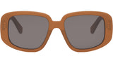 3 Dots Brown Geometric Sunglasses
