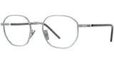 Titanium Silver Geometric Eyeglasses