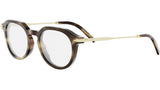DiorBlackSuitO R10I Brown Round Eyeglasses