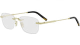 DiorBlackSuitO 27U Gold Oval Eyeglasses