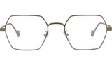 Metal Matte Khaki Geometric Sunglasses