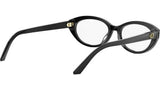 DiorGlowO B1I Black Oval Eyeglasses