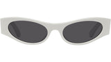 Signature White Geometric Sunglasses