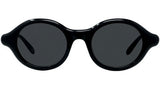 Slim Black Round Sunglasses