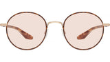 Caster Gold Round Sunglasses