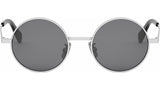 Metal Silver Round Sunglasses