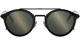 DiorBlackSuit R7U Black Round Sunglasses